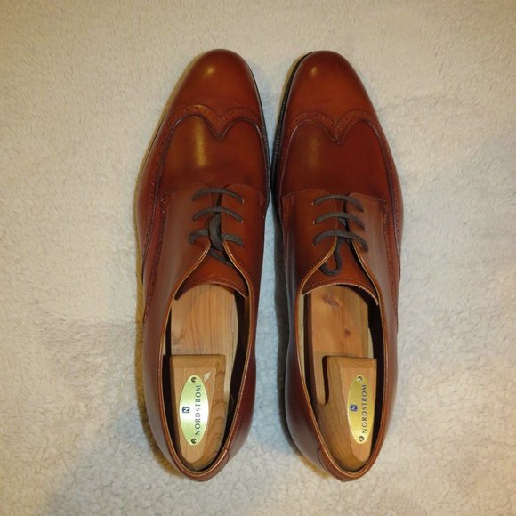 Church's Glasgow Brandy Brown Leather Wingtip Oxfords Size 12F NWB - Picture 6 of 12
